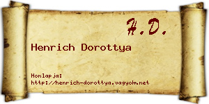 Henrich Dorottya névjegykártya